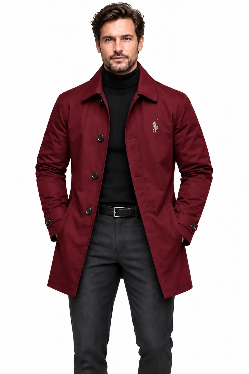 Embroidered Logo Car Coat