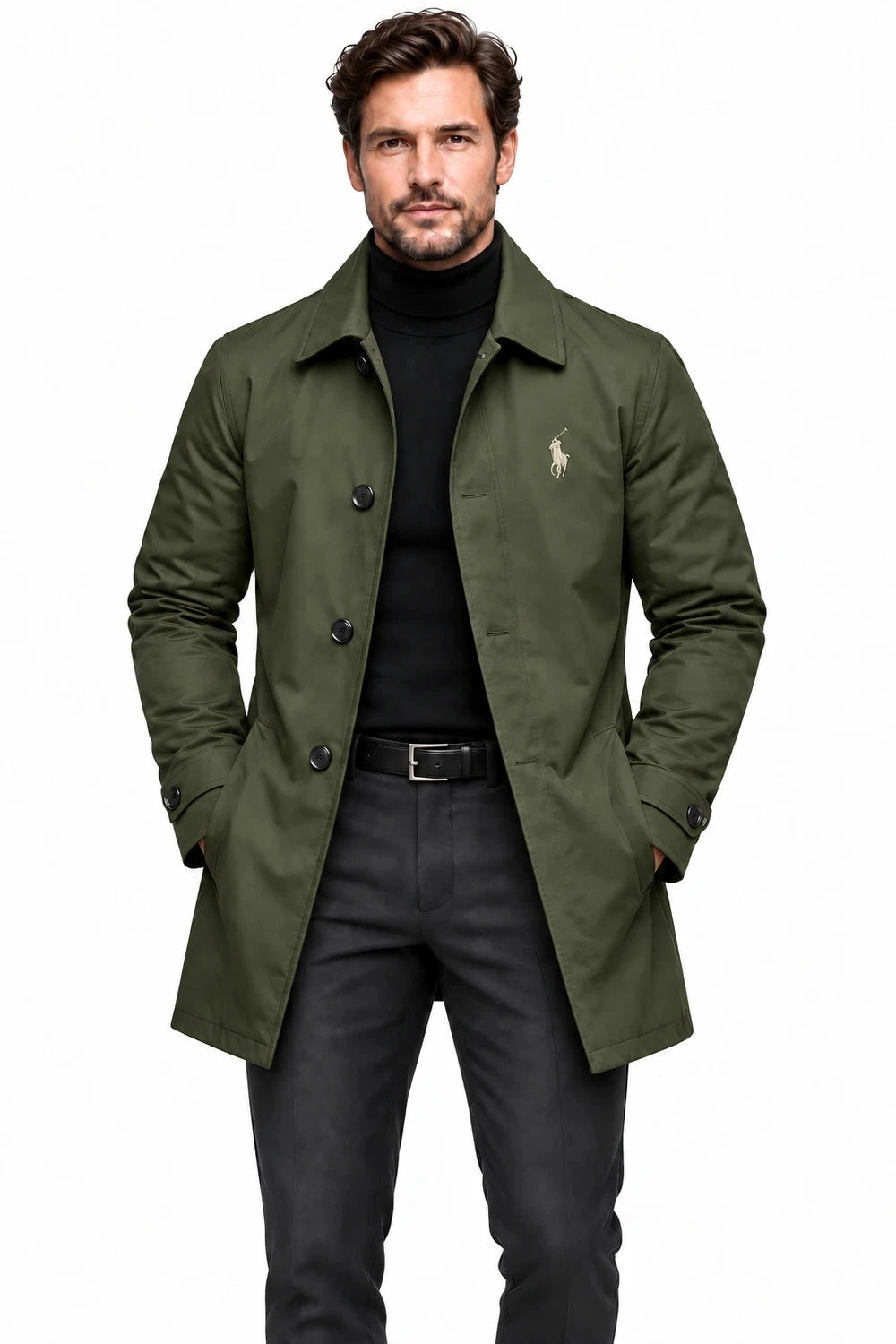 Embroidered Logo Car Coat