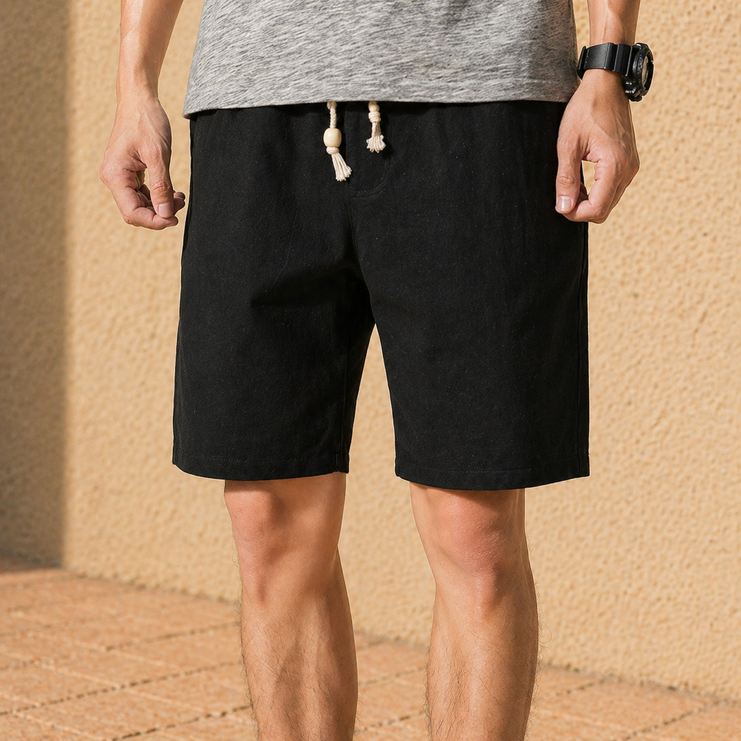 Slim-Fit Linen Shorts